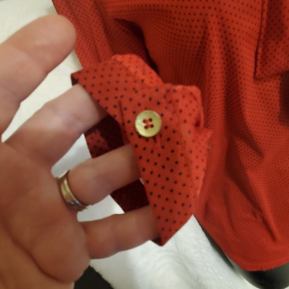 Red blouse w black polka-dots. Vintage Limited - Picture 7 of 10